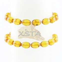Cognac color olive beads amber bracelet